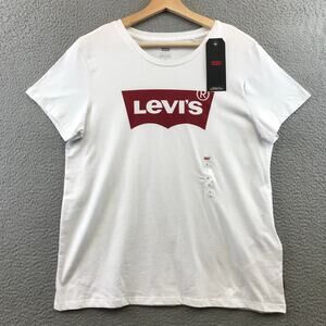 NWT Levi's White T Shirt women's size L